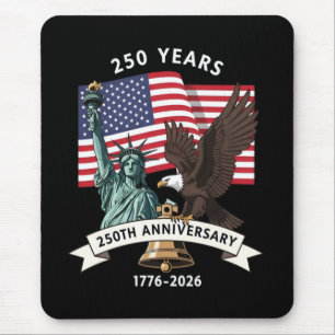 250th Anniversary Statue of Liberty Eagle Flag Mouse Pad