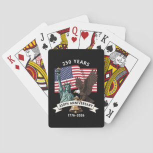 250th Anniversary Statue of Liberty Eagle Flag Playing Cards