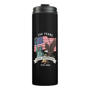 250th Anniversary Statue of Liberty Eagle Flag Thermal Tumbler
