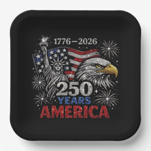 250th Anniversary Statue of Liberty & Eagle  Paper Plate