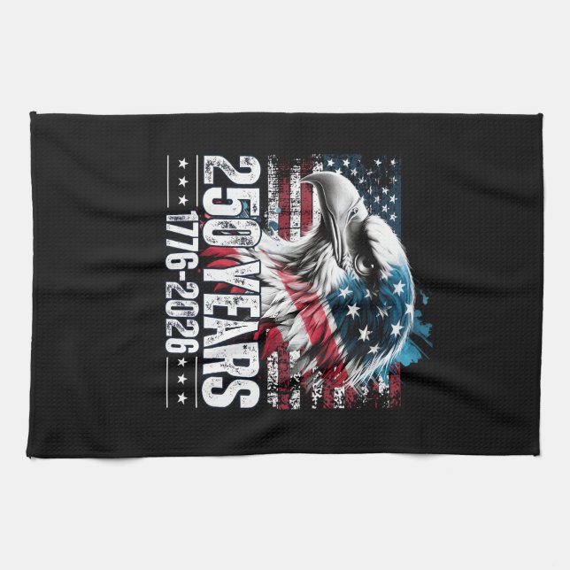 250th Anniversary United States Birthday Long Slee Tea Towel (Horizontal)