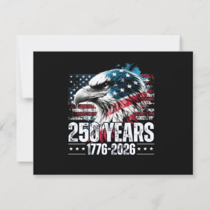 250th Anniversary United States Birthday Long Slee Thank You Card