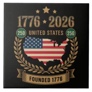 250th Anniversary United States of America 250 USA Ceramic Tile
