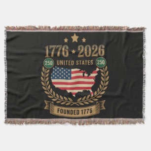 250th Anniversary United States of America 250 USA Throw Blanket