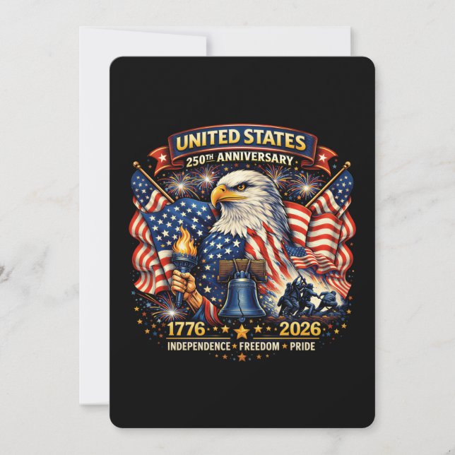 250th Anniversary USA 1776–2026 American Heritage Invitation (Front)