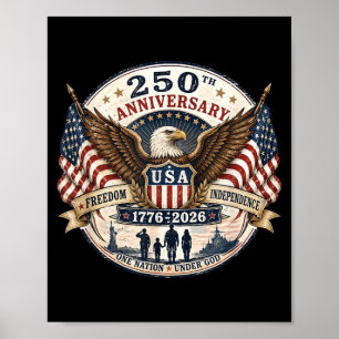 250th Anniversary Usa 1776-2026 July 4th Poster