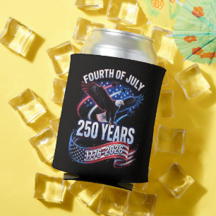 250th Anniversary USA 1776-2026 Patriotic American Can Cooler