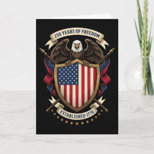 250th Anniversary Usa 1776-2026 Patriotic American Card