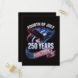 250th Anniversary USA 1776-2026 Patriotic American Invitation Postcard