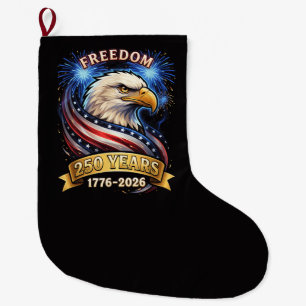 250th Anniversary USA 1776-2026 Patriotic American Large Christmas Stocking
