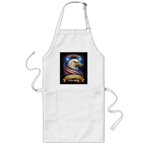250th Anniversary USA 1776-2026 Patriotic American Long Apron