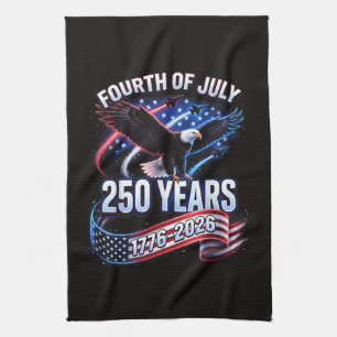250th Anniversary USA 1776-2026 Patriotic American Tea Towel