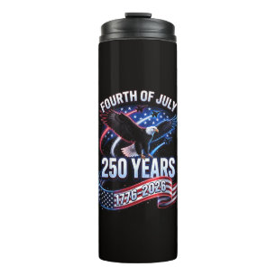 250th Anniversary USA 1776-2026 Patriotic American Thermal Tumbler