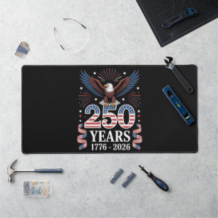 250th Anniversary USA 1776 2026 Patriotic Eagle Desk Mat