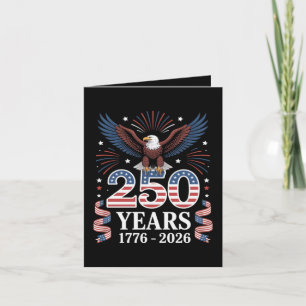 250th Anniversary USA 1776 2026 Patriotic Eagle Holiday Card