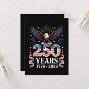 250th Anniversary USA 1776 2026 Patriotic Eagle Invitation