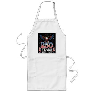 250th Anniversary USA 1776 2026 Patriotic Eagle Long Apron