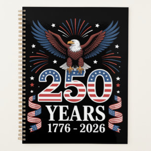 250th Anniversary USA 1776 2026 Patriotic Eagle Planner