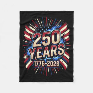 250th Anniversary Usa 1776-2026 Patriotic Fleece Blanket