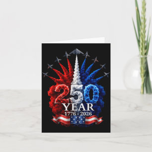 250th Anniversary Usa 1776-2026 Patriotic Jet 4th Card