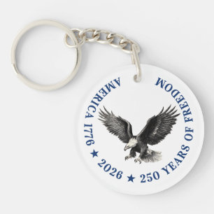 250th Anniversary USA 2026 Bald Eagle  Key Ring