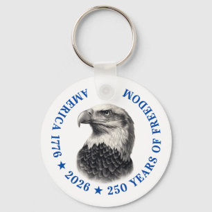 250th Anniversary USA 2026 Bald Eagle  Key Ring