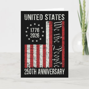 250th Anniversary Usa 250 Year America Patriotic 4 Card