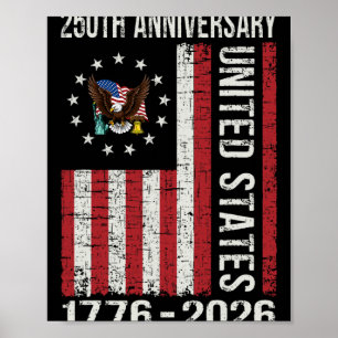 250th Anniversary Usa 250 Year America Patriotic 4 Poster