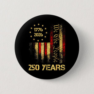 250th Anniversary USA 250 Years American 4th July 6 Cm Round Badge