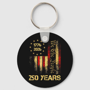 250th Anniversary USA 250 Years American 4th July Key Ring