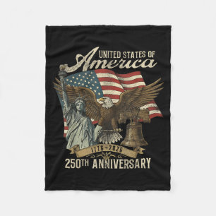 250th Anniversary USA - 4th of July Men Women 2 Fleece Blanket