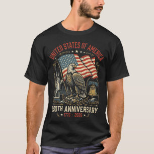 250th Anniversary USA Birthday Eagle 1776 2026 T-Shirt