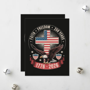 250th Anniversary USA Faith Freedom 4th of July Holiday Card