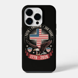 250th Anniversary USA Faith Freedom 4th of July iPhone 14 Pro Case