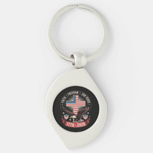 250th Anniversary USA Faith Freedom 4th of July Key Ring