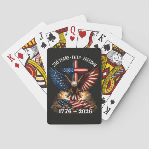 250th Anniversary USA Faith Freedom Playing Cards