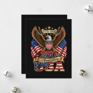 250th Anniversary USA Flag 250 Years American Holiday Card