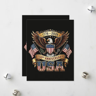 250th Anniversary USA Flag 250 Years American Holiday Card