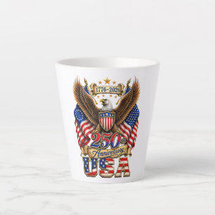 250th Anniversary USA Flag 250 Years American Latte Mug