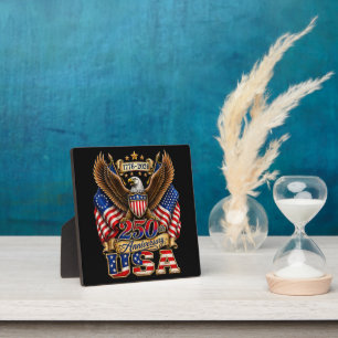 250th Anniversary USA Flag 250 Years American Plaque