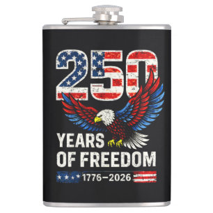 250th anniversary usa flag american hip flask