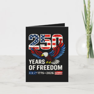 250th anniversary usa flag american holiday card