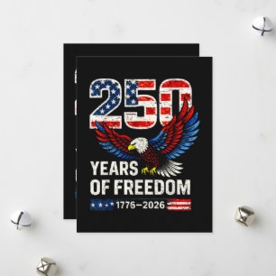 250th anniversary usa flag american holiday card