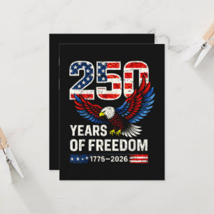 250th anniversary usa flag american invitation