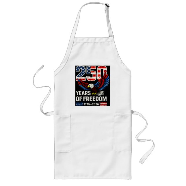 250th anniversary usa flag american long apron (Front)