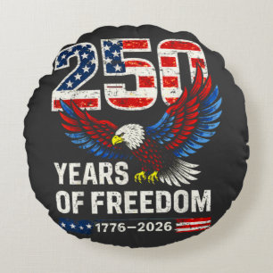 250th anniversary usa flag american round cushion
