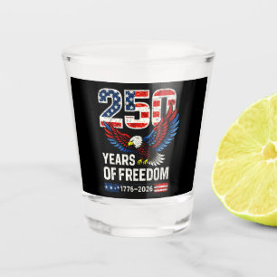 250th anniversary usa flag american shot glass