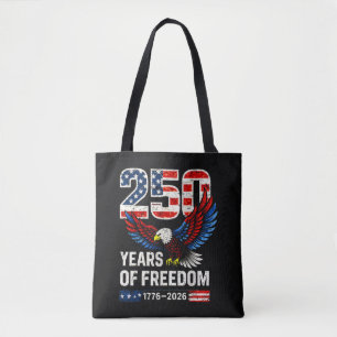250th anniversary usa flag american tote bag