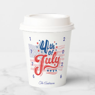 250th Anniversary USA Fourth Of July Paper Cups