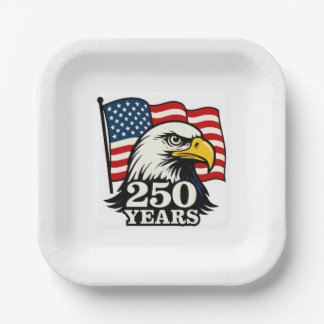 250th Anniversary USA Paper Plate – American Eagle